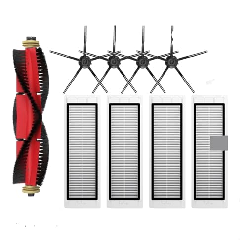 HEPA-Filter. Mopptuch.Roboterstaubsauger.Staubsauger-Ersatzteile.Hauptseitenbürsten.Seitenbürsten.Kompatibel mit Roborock S5 S502-00 S502-02 S5 Max S6 S6 MaxV S6 Pure E4 E5 (Color : AS SHOW-17) von CaScam