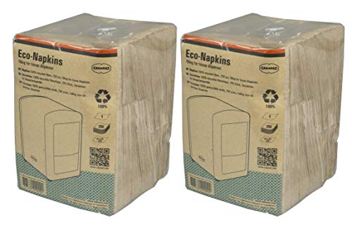 Servietten für Cabanaz Retro-Serviettenspender aus 100% Recyclingpapier - Menge wählbar (2 Packungen) von Cabanaz