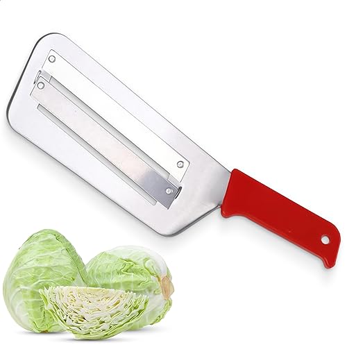 Kohlzerkleinerer Küchenreibe Slicer - Edelstahl Aktenvernichter Messer Obst Zerkleinerer Reibe für Küche Kohlschneider - Salatzerkleinerer für Krautsalat Kohl Slaw Chopper Messer von Reluen