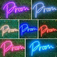 Prom Neon Schild Namensschild Kulisse Dekor Stand Willkommensschild Abschlussdekoration 2022 Let Es Party Neon von Cabbageneonstroe