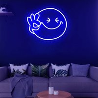 Smile Face Neon Schild, Kreatives Design, Emoji Neon, Home Decor Neon, Party Neon, Photo Props, Ok Schild, Günstige Schild von Cabbageneonstroe