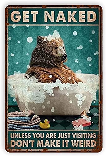 Bathtub Bear Wall Retro Metal Tin Sign Bathroom Decoration for Bars, Restaurants, Cafes and Bars, New Year, Metal Sign 8x12 Inches Bathtub Bear Wall Retro Metal Tin Sign Bathroom Decoration for Bars, Restaurants, Cafes and Bars, New Year, Metal Sign 8x12 Inches von Cabenrm