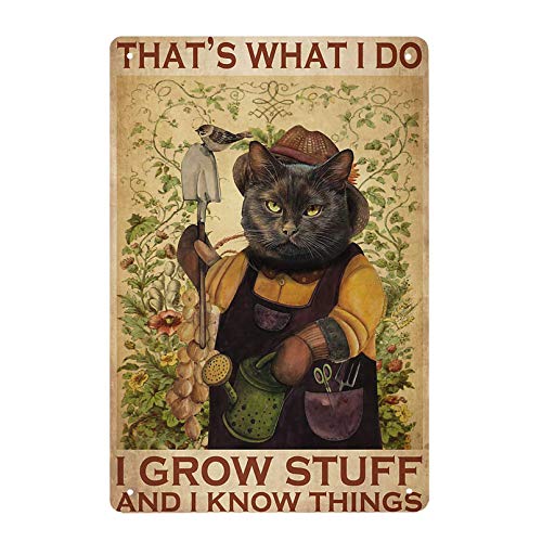 Metall-Blechschild mit schwarzer Katze, Aufschrift "That's What I Do I Grow Stuff Suitable Man Cave Wall Decoration Home Restaurant Cafe Bar Sign Outdoor Classic Signs 20,3 x 30,5 cm Metall-Blechschild mit schwarzer Katze, Aufschrift "That's What I Do I Grow Stuff Suitable Man Cave Wall Decoration Home Restaurant Cafe Bar Sign Outdoor Classic Signs 20,3 x 30,5 cm von Cabenrm