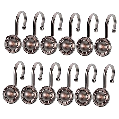 12st Haken Für Duschvorhang Jalousien Für Zu Hause Vintage- Haken Für Duschvorhänge Gardinenhaken Duschvorhanghaken Aus Bronze Zinklegierung Gewöhnliche Duschvorhangstange von Cabilock