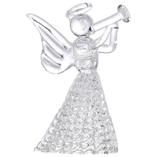 1stk Kristall Engel Figur Briefbeschwerer Mini-baumschmuck Engelsflügel Kerzenhalter Engel Windspiele Kerzenhalter Kristall Konisch Glas von Cabilock