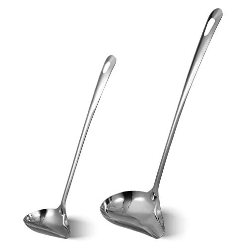 2Stücke Saucenlöffel Edelstahl Soßenlöffel Saucenkelle Suppenlöffel Schöpflöffel Soßenkelle Suppenkelle Servierlöffel Küchenhelfer für Zuhause Restaurant Küche von Cabilock