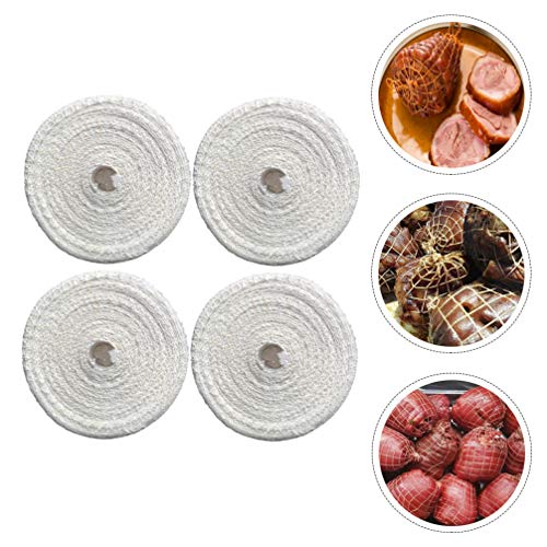 4 Stück Baumwolle Bratnetz Küche Schinken Socken Elastisches Netz Fleisch Metzger Schnur Netz Fleisch Metzger Schnur Netz Fleisch Netz Rolle (100 cm Länge) von Cabilock