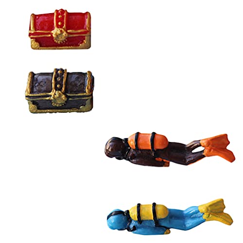 4Pcs Fisch Tank Taucher Dekoration Und Schatz Boxen Set Harz Modell Menschen Schwimmer Scuba Diver Menschen Figuren DIY Sand Tabelle Layout 4Pcs Fisch Tank Taucher Dekoration Und Schatz Boxen Set Harz Modell Menschen Schwimmer Scuba Diver Menschen Figuren DIY Sand Tabelle Layout von Cabilock
