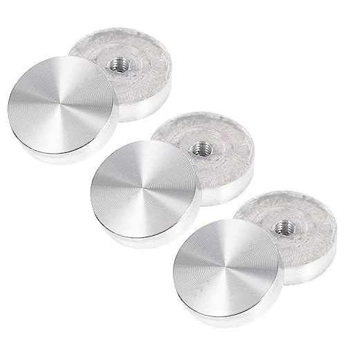 Cabilock 6st Kuchen Aus Massivem Aluminium Adapter Für Glasplatten Sublimation Glasplattenadapter Tischverbinder Aus Tisch Dicke Aluminiumscheiben Runder Glastisch Aluminiumlegierung Metall von Cabilock