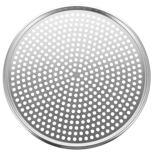 Pizzablech 25.7cm Pizza Backblech rund und gelocht, Edelstahl antihaft Pizzapfanne aus Karbonstahl, Backen im Ofen Backgeschirr Pizzaform für Ofen Pizzablech 25.7cm Pizza Backblech rund und gelocht, Edelstahl antihaft Pizzapfanne aus Karbonstahl, Backen im Ofen Backgeschirr Pizzaform für Ofen von Cabilock