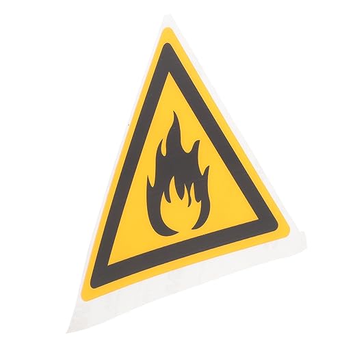Cabilock 1 Blatt Brennbares Material Warnschild Wetterfestes Flammenschild Selbstklebendes Sicherheitslabel für und Außenbereiche Leicht zu Installieren von Cabilock