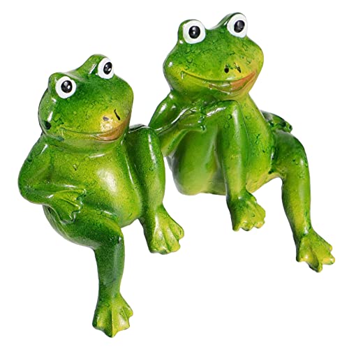 Cabilock Umweltfreundliche Harz Material Spotted Frosch Paar Büro Desktop Decor Frösche Garten Figurine von Cabilock