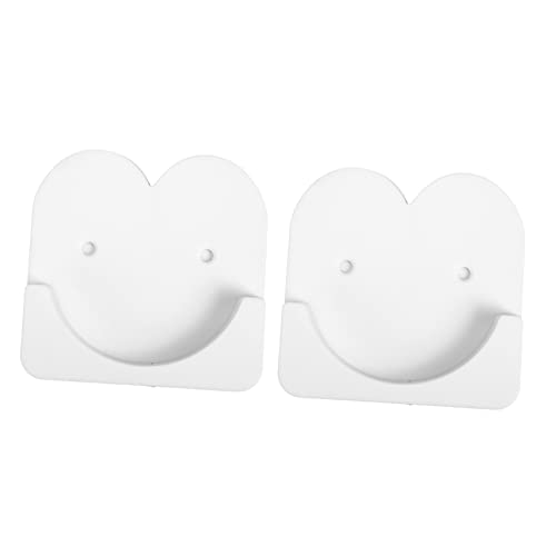 Cabilock Duschstangenhalterung Selbstklebend 1 Paar Weiß Kunststoff Wandhalterung für Duschvorhangstangen und Gardinenstangen Badezimmer Stange Aufhänger Befestigung Robust Praktisch von Cabilock
