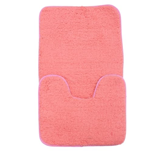 Cabilock 1 Satz 2 Stück Plüschteppich Badteppiche Für Die Toilette Badematte Boden Tür Wc-vorleger in U-Form Badezimmerteppiche Erröten Badmatten Polyester (Polyester) Khaki von Cabilock
