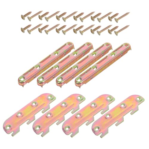Cabilock 1 Satz Bettgestell Halterungen Holz Bettgestell Verbinder mit Montageschrauben für Stabile Verbindung von Kopf und Fußteil zu Seitenleisten Langlebig und Installieren Cabilock 1 Satz Bettgestell Halterungen Holz Bettgestell Verbinder mit Montageschrauben für Stabile Verbindung von Kopf und Fußteil zu Seitenleisten Langlebig und Installieren von Cabilock