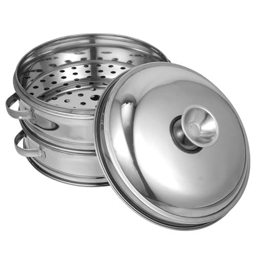 Cabilock 1 Satz Dampfgareinsatz mit Deckel Stapelbare Dampfgarer Zubehör für Vielseitiges Kochen Hitzebeständig Leicht zu Reinigen mit Praktischen Griffen für Gesunde Speisen Cabilock 1 Satz Dampfgareinsatz mit Deckel Stapelbare Dampfgarer Zubehör für Vielseitiges Kochen Hitzebeständig Leicht zu Reinigen mit Praktischen Griffen für Gesunde Speisen von Cabilock