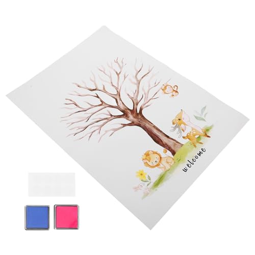 Cabilock 1 Satz Fingerprint Tree Gender Reveal Shower Poster mit Stempeln Blau Dekoration für Geschlechtsenthüllung und Unvergessliche Erinnerungen Cabilock 1 Satz Fingerprint Tree Gender Reveal Shower Poster mit Stempeln Blau Dekoration für Geschlechtsenthüllung und Unvergessliche Erinnerungen von Cabilock