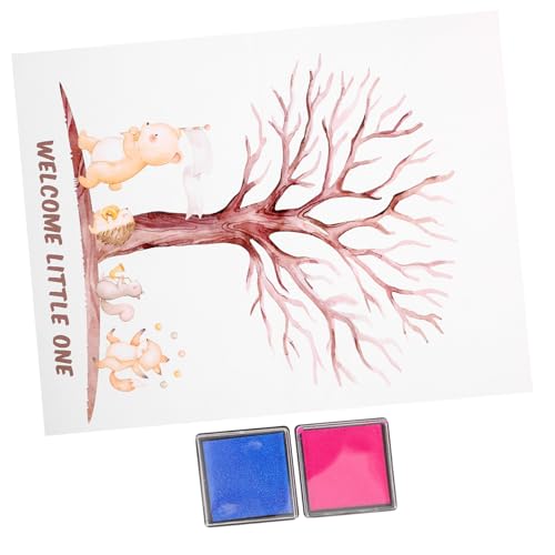 Cabilock Fingerprint Baum Geschlecht Offenbaren Party Fingerabdruck Zeichen Poster Dekore Für Babyparty Und Gender Reveal Feier von Cabilock