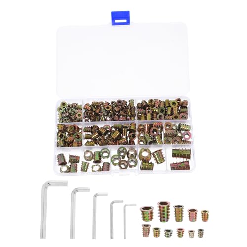 Cabilock 1 Satz Holz Gewinde Einsteckmutter Set Möbel Befestigungen mit Werkzeug Hochfeste Zinklegierungsmuttern für Diy Möbelmontage Kompatibel mit Betten Sofas und Tischen von Cabilock