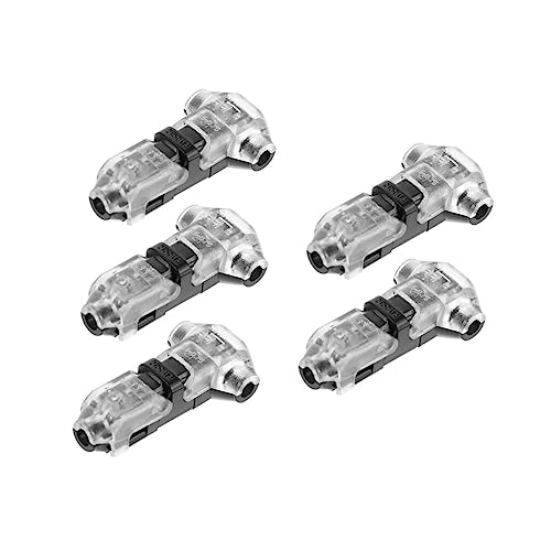 Cabilock 1 Satz Pin Drahtverbinder T Form Kompakter Kabelanschluss Für Einfache Schnelle Verdrahtung Für Elektrische Anschlüsse Langlebig Sicher 5 Stück von Cabilock