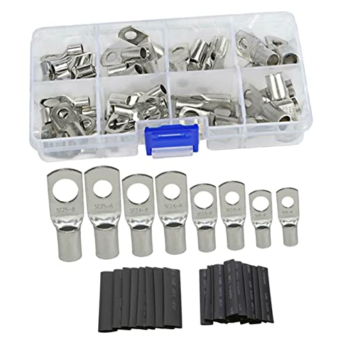 Cabilock 1 Satz Teiliges Kabelklemmen mit Kupferklemmen Farbcodierten Schrumpfschläuchen für Heim Industrieanwendungen Hochtemperaturbeständig Langlebig Optimal zum Vercrimpen oder Löten Cabilock 1 Satz Teiliges Kabelklemmen mit Kupferklemmen Farbcodierten Schrumpfschläuchen für Heim Industrieanwendungen Hochtemperaturbeständig Langlebig Optimal zum Vercrimpen oder Löten von Cabilock
