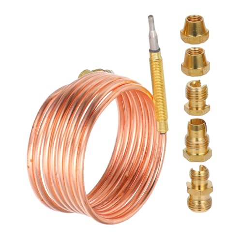 Cabilock 1 Satz Thermoelement -temperatursensorsonde Thermisches Paar Herd Ersatz Thermal- Thermoelemente Kamin Thermoelement Stecker Universal- Hitze Golden Kupfer von Cabilock