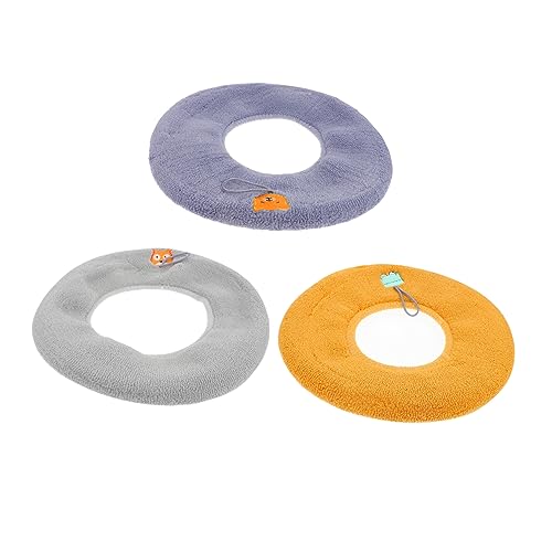 Cabilock 1 Satz Toilettenmatte Sitzkissen Gepolstert Runden Toilettensitz Rund Wärmer Oval Warme Toilettensitzabdeckung Bad Wc-sitzmatte Warme Toilettenunterlage Polyester 3 Stück von Cabilock