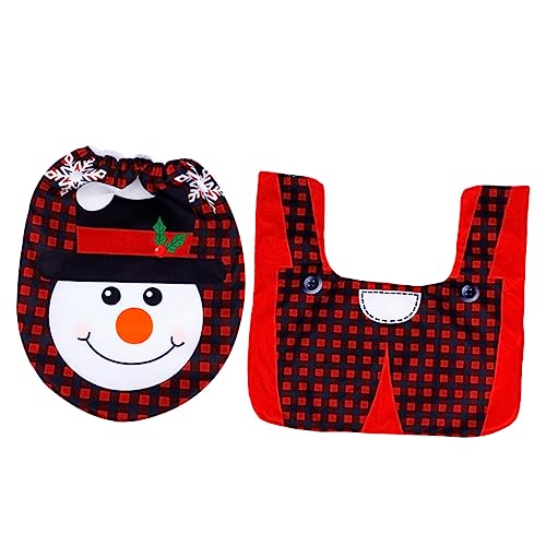 Cabilock 1 Satz Weihnachts Toilettensitz Abdeckung und Bad mit Weihnachtsmann Design für Festliche Badezimmerdekoration Cabilock 1 Satz Weihnachts Toilettensitz Abdeckung und Bad mit Weihnachtsmann Design für Festliche Badezimmerdekoration von Cabilock