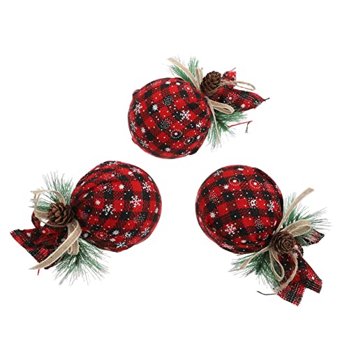 Cabilock 1 Satz Weihnachtsschaumbälle Weihnachtsdekoration Christbaumschmuck Aufblasbare Weihnachtskugeln Rote Christbaumkugeln Kuchenbälle Weihnachtskugeln Transparente 3 Stück von Cabilock