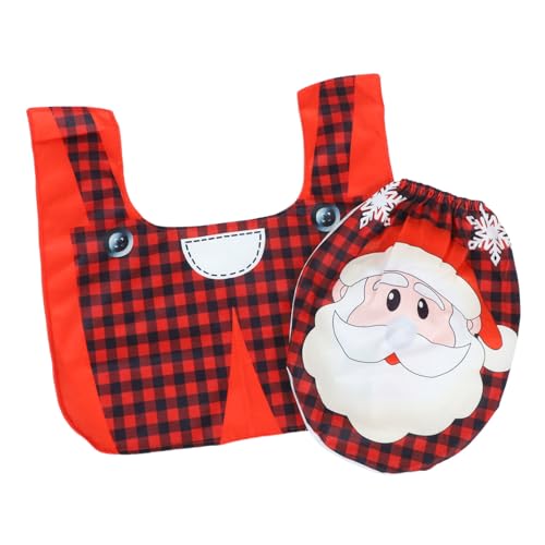 Cabilock 1 Satz Weihnachtstoilettenabdeckung Toilettendeckel und Teppich WC-Sitzbezug Bad Weihnachts-Toilettenbezug Weihnachts-Toilettenmatte Teppiche WC-Abdeckungsset für Weihnachten Vlies Cabilock 1 Satz Weihnachtstoilettenabdeckung Toilettendeckel und Teppich WC-Sitzbezug Bad Weihnachts-Toilettenbezug Weihnachts-Toilettenmatte Teppiche WC-Abdeckungsset für Weihnachten Vlies von Cabilock