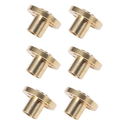 Cabilock 1 Satz Zubehör Für Den 3d-druck Trapezgewindemutter Nivelliermutter Teile Z Nuss T8 Schraube Schrauben Nüsse Für 3d-drucker T8 Mutter Trapezmutter Messing Golden 6 Stück von Cabilock