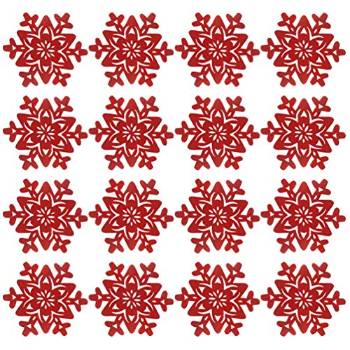 Cabilock 1 Set 16 Stück rutschfeste Filzuntersetzer Hot Pads für Tisch Kaffee Untersetzer Schneeflocke Filzmatte Teekanne Untersetzer Topf Urlaub Tisch Untersetzer Kaffee Pad Weihnachtstuch Cabilock 1 Set 16 Stück rutschfeste Filzuntersetzer Hot Pads für Tisch Kaffee Untersetzer Schneeflocke Filzmatte Teekanne Untersetzer Topf Urlaub Tisch Untersetzer Kaffee Pad Weihnachtstuch von Cabilock