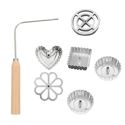 Cabilock 1 Set Rosenküchleform Traditionelle Teigform mit Holzgriff Rosettenwaffel Waffeleisen Ausstechformen Waffelb?ckerei Rosetteneisen Tauchform Backform für Waffeln Kekse Cabilock 1 Set Rosenküchleform Traditionelle Teigform mit Holzgriff Rosettenwaffel Waffeleisen Ausstechformen Waffelb?ckerei Rosetteneisen Tauchform Backform für Waffeln Kekse von Cabilock