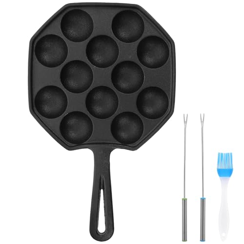 Cabilock 1 Set Takoyaki-Kochpfanne: 12 Löcher, japanische Oktopus-Fleischbällchen, Pfannkuchen, Dessertkuchen, Kochpfanne, Back-Grillplatte, Snack-Food-Maker für Zuhause Cabilock 1 Set Takoyaki-Kochpfanne: 12 Löcher, japanische Oktopus-Fleischbällchen, Pfannkuchen, Dessertkuchen, Kochpfanne, Back-Grillplatte, Snack-Food-Maker für Zuhause von Cabilock