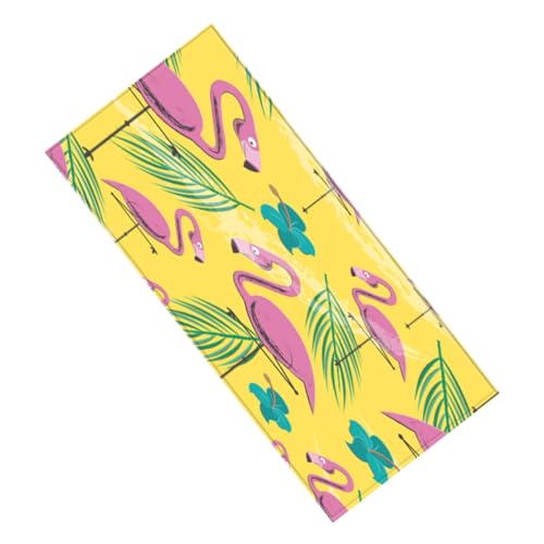 Cabilock 1 Stück Flamingo -bodenmatte Fußbodenteppich Flurmatte Küchenmatte Gelb von Cabilock