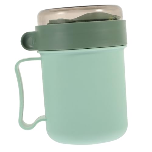 Cabilock 1 Stück Frühstücksbecher Müslibecher Mikrowellengeeignet Über Nacht Tragbar Milchbecher Müslischale Mikrowellenbecher Mit Deckel Mikrowellen Suppenbecher Zufällige Farbe von Cabilock