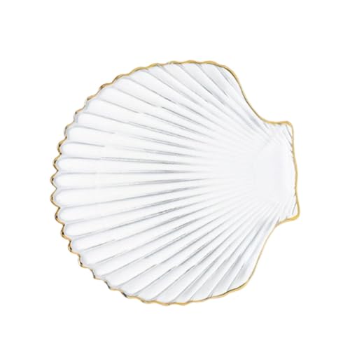 Cabilock 1Stück Muschelförmige Glasplatte für Frühstück und Snacks Schmuckschale mit Goldrand Vielseitige Servierplatte für Küche und Gastronomie Cabilock 1Stück Muschelförmige Glasplatte für Frühstück und Snacks Schmuckschale mit Goldrand Vielseitige Servierplatte für Küche und Gastronomie von Cabilock