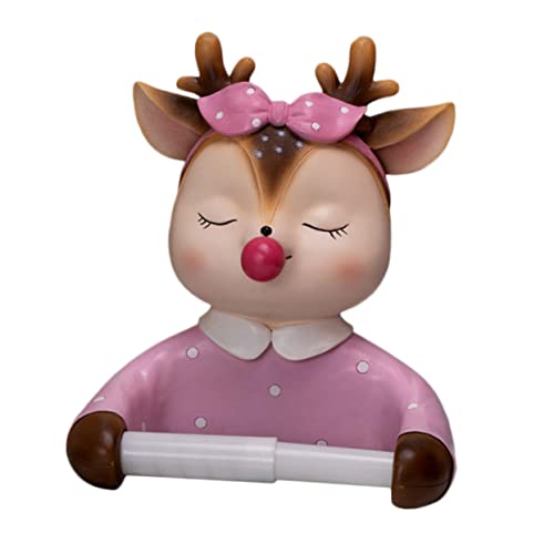 Cabilock 1 Stück Sika-Hirsch-Rollenpapier Zum Aufhängen Taschentuchspender Wandregale Zur Aufbewahrung Wandmontage Papierhandtuchhalter Toilettenpapierhalter Tierpapierhalter von Cabilock