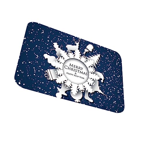 Cabilock 1 Stück Weihnachtliche Badematte mit Rutschfester Unterseite Saugfähiger Flanell Bodenbelag für Badezimmer Schlafzimmer und Eingangsbereich Kreative Weihnachtsdekoration Designs von Cabilock