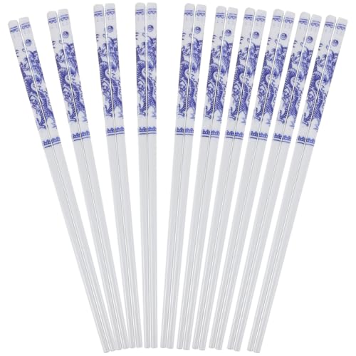 Cabilock Essstäbchen Zum Kochen Keramikmaterial Spülmaschinenfest Wiederverwendbare Rutschfest Hitzebeständig Exquisites Essstäbchen-set Aus Porzellan von Cabilock