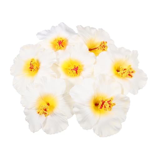 Cabilock 10 Packungen Hibiskus-kunstblumen Dekorativ Für Hochzeiten Hawaiianisches Luau-Thema Einfach Zu Arrangieren von Cabilock