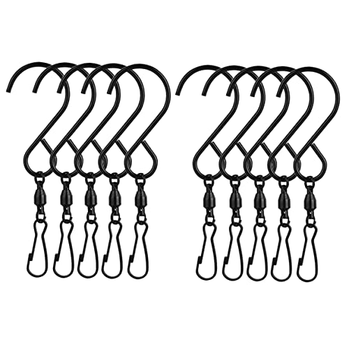 Cabilock 10 Stück Drehbare Haken Clips für Windspiele Rotierende Aufhängung für Garten Deko Laternen Glockenspiele Hänger für und Außenbereich von Cabilock