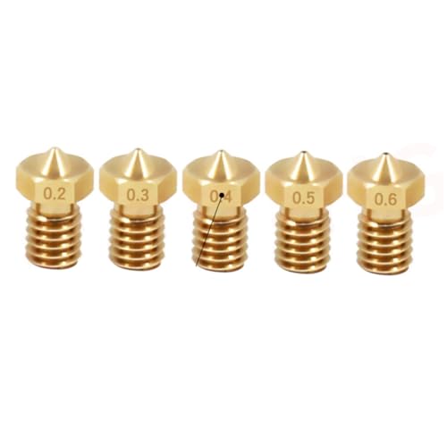 Cabilock 10 Stück Druckdüse Druckerdüse Extruder Mit Gewinde Für 3d-drucker Messingdüse Golden von Cabilock