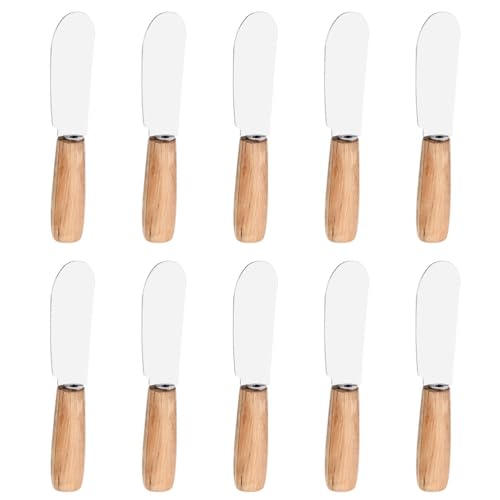 Cabilock 10 Stück Edelstahl Buttermesser Set Premium Butter Streumesser mit Griff für Sandwiches Butterkäsecreme von Cabilock