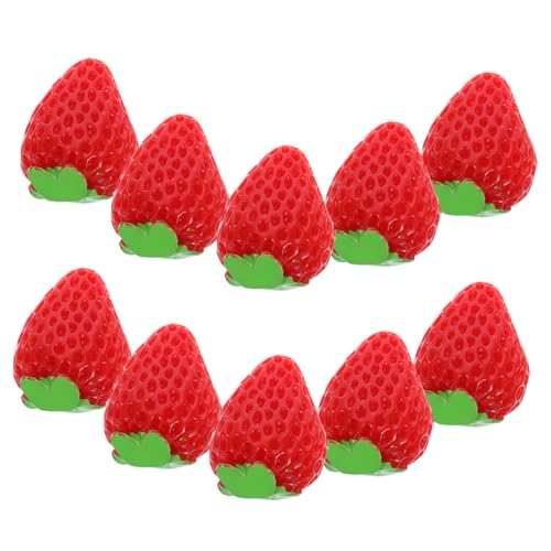 Cabilock 10 Stück Harz-erdbeeren Lebensechte Künstliche Früchte Zur Dekoration Mini-erdbeeren-Charme Für Zuhause Und Küche Cabilock 10 Stück Harz-erdbeeren Lebensechte Künstliche Früchte Zur Dekoration Mini-erdbeeren-Charme Für Zuhause Und Küche von Cabilock