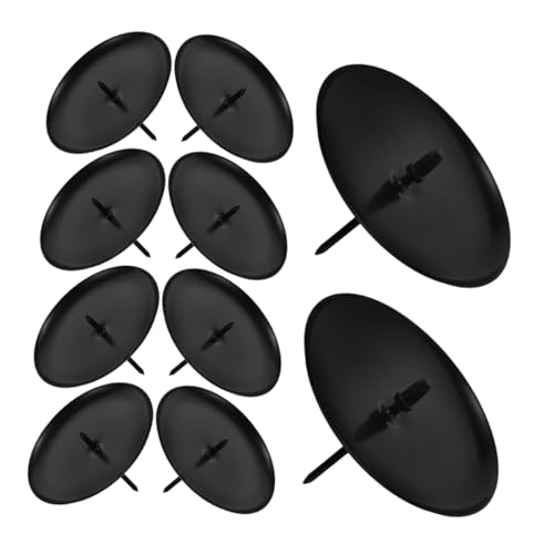 Cabilock 10 Stück Kerzenteller-Ornamente Ort Sockel Handgefertigter Kerzenhalter Kranz Herzstück Kerzenhalter Säule Stumpenkerzenhalter Groß Inhaber Von Candlesticks Festival Black Eisen von Cabilock