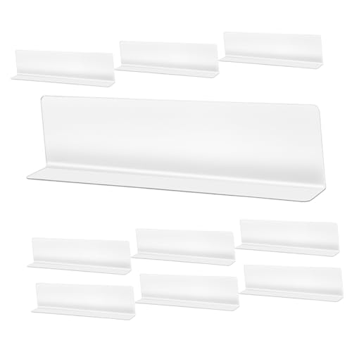 Cabilock 10 Stück Klassifizierungs-Schallwandregale Regal-Kunststoff-Trennwände Kunststoff-Schranktrennwände L-Förmige Schindel-Supermarkt-Organisationstrennwände PVC Transparent Cabilock 10 Stück Klassifizierungs-Schallwandregale Regal-Kunststoff-Trennwände Kunststoff-Schranktrennwände L-Förmige Schindel-Supermarkt-Organisationstrennwände PVC Transparent von Cabilock