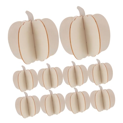 Cabilock 10 Stück Kürbis-herbstdekor: 3d-holzbasteleien Zum Bemalen – Unfertige Holzscheiben – Herbstausschnitt-ornamente Für Thanksgiving-dekorationen Cabilock 10 Stück Kürbis-herbstdekor: 3d-holzbasteleien Zum Bemalen – Unfertige Holzscheiben – Herbstausschnitt-ornamente Für Thanksgiving-dekorationen von Cabilock
