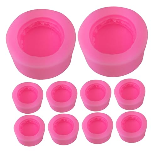 Cabilock 10 Stück Makkaron Fondantform Handgemachte Kuchenform Seifenform Für Kerzen Weihnachtskuchenform Plätzchen-kuchen-form Keksform Aus Silikon Cupcake-backwerkzeuge Kieselgel Rosa von Cabilock