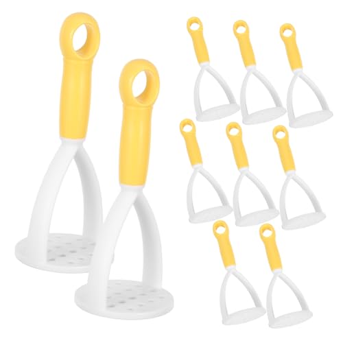 Cabilock 10 Stück Mini Potato Masher Ergonomische Kartoffel Süßkartoffelbrecher Kartoffelschlämmer Nichtelektrische Gemüse-masher Glatter Kartoffelstampfer Food-smasher Obststampfer Pp Gelb von Cabilock